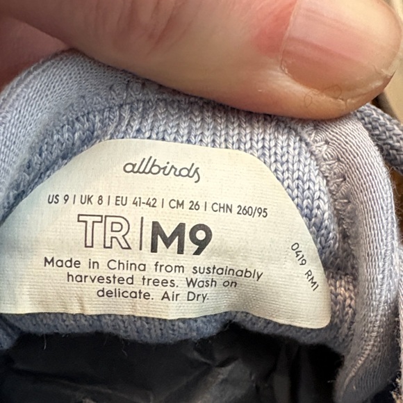 Allbirds Tree Runner Sneakers Light Blue Men’s 9 / Women's Size 10.5 - Picture 4 of 10